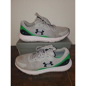 Under Armour Grade School UA Surge 3 Shoes 6.5Y Running Gray Green